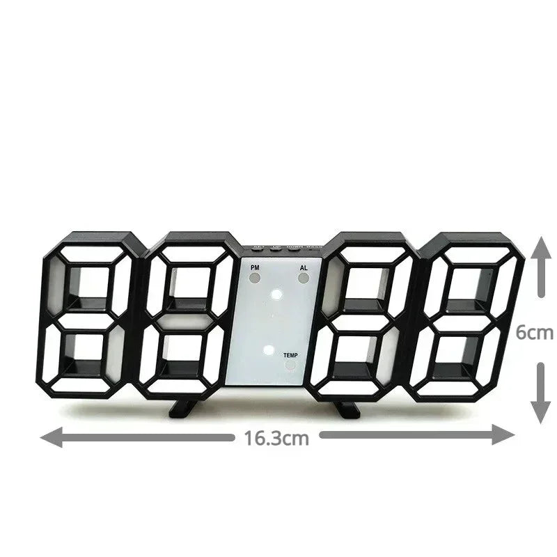 Purchase Products Clock 3D LED Digital Alarm Clock Wall Clock Time/date/temperature For Home/kitchen/office Clocks Decor Garden Beauty World Shop