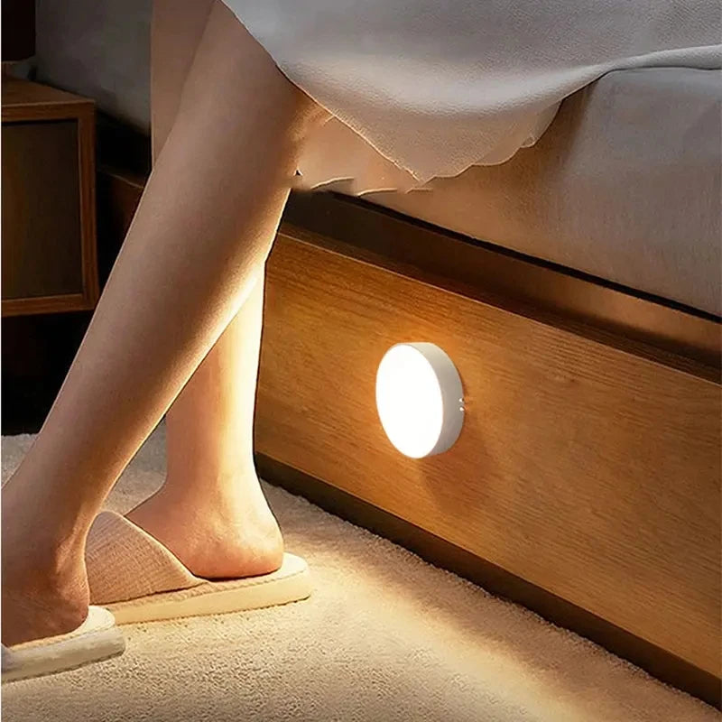 1pc Motion Sensor Night Light - Wireless LED Detector Lamp for Bedroom, Staircase, Closet, and Room Decor- Beauty World Shop