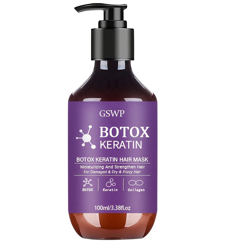 GSWP Botox Keratin Hair Mask, moisturizes and strengthens damaged hair, reduces frizz, split ends and tangles.100ml/200ml Beauty World Shop