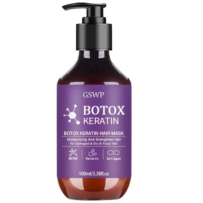 GSWP Botox Keratin Hair Mask, moisturizes and strengthens damaged hair, reduces frizz, split ends and tangles.100ml/200ml Beauty World Shop