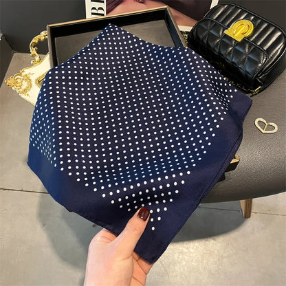 70cm Silk Feeling Square Scarf Women Satin Bandana Print Scarves Head Band Fashion Lady Hair Shawl Wrap Female Neckerchief Hijab Beauty World Shop