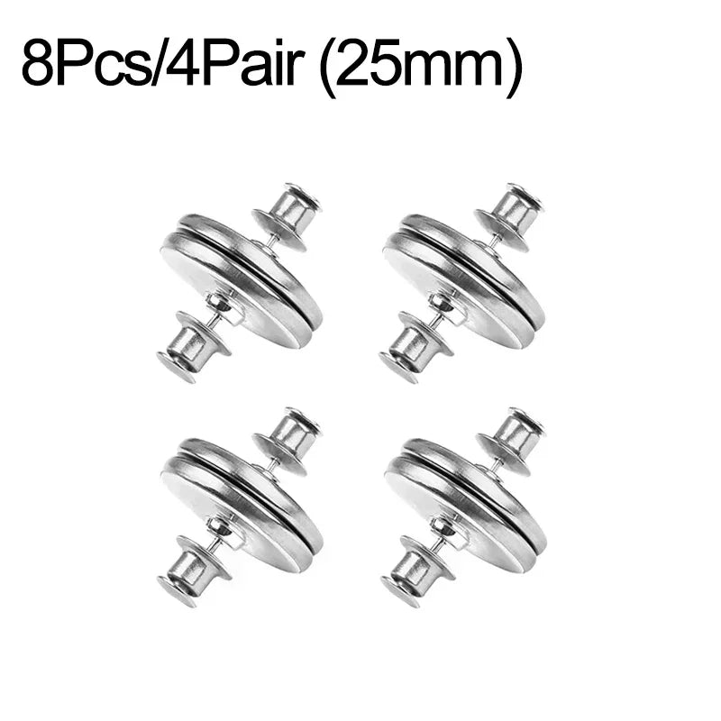 4/8Pairs Curtain Magnetic Button Detachable Curtain Fix Fastener Clip Prevent Light Adjustment Window Screen Close Magnet Buckle Beauty World Shop