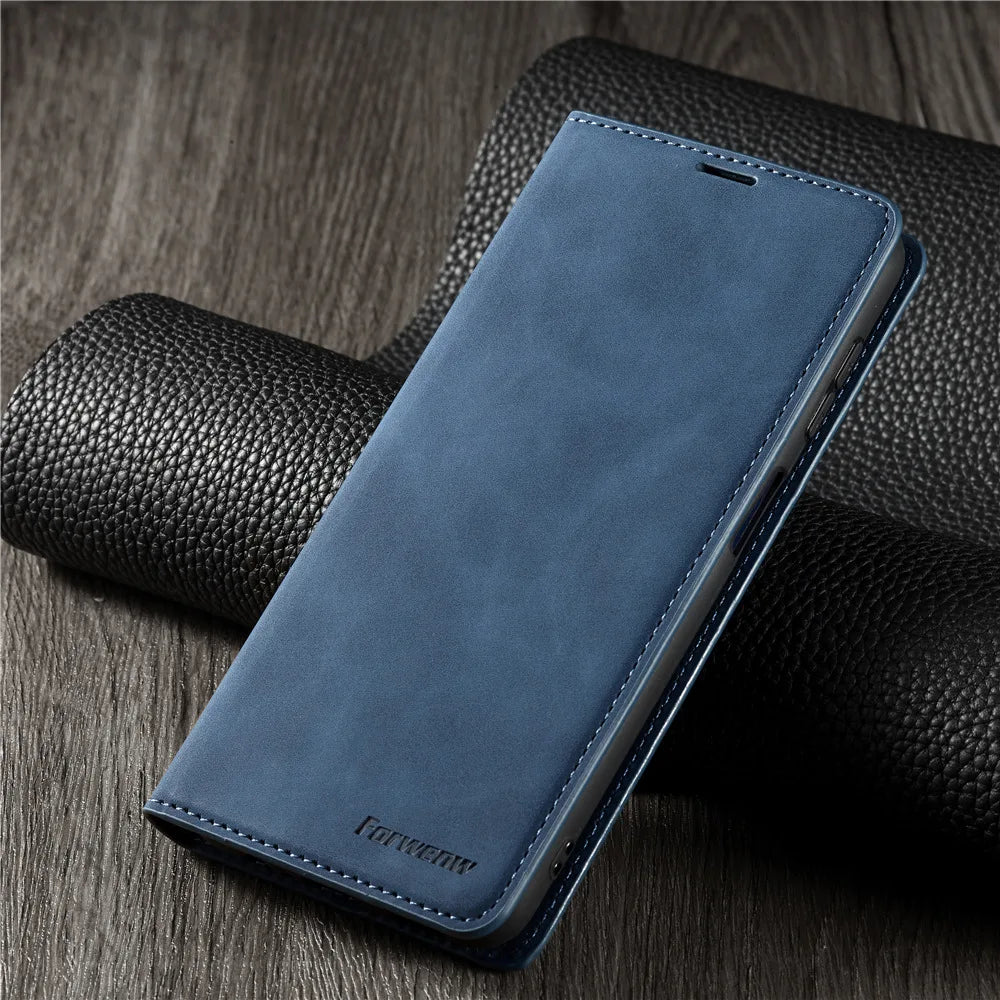 Leather Phone Case For Samsung S26 S25 edge S24 S23 FE S22 Ultra S21 S20 S10 Plus Note 20 10 9 Magntic Flip Card Wallet Cover Beauty World Shop