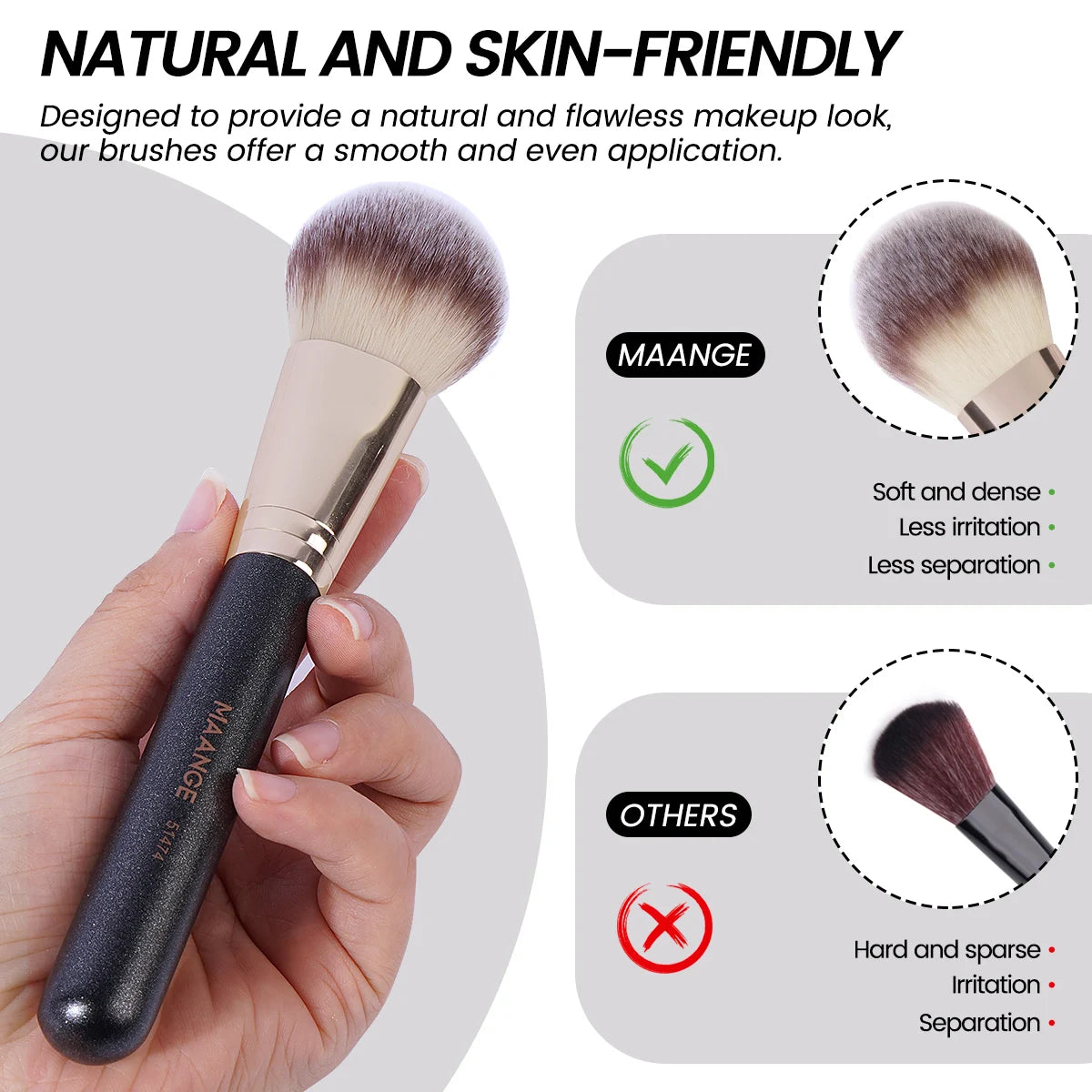 MAANGE 7pcs/set Makeup Brushes for Cosmetic Foundation Powder Concealer Blush Brush Blending Soft Bristles Beauty Tools Beauty World Shop