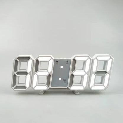 Purchase Products Clock 3D LED Digital Alarm Clock Wall Clock Time/date/temperature For Home/kitchen/office Clocks Decor Garden Beauty World Shop