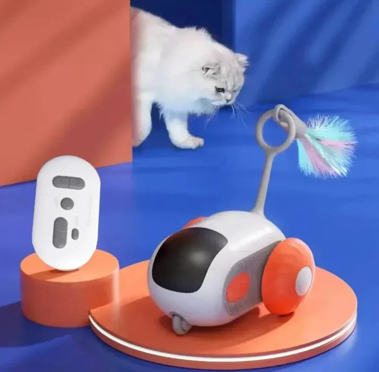 Electric cat toy remote control sports car self entertainment toy suitable for cats indoor interactive intelligent sports car