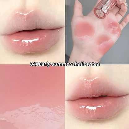 Crystal translucent lip glaze moisturizing water is not easy to fade natural color mouth red lip glaze Beauty World Shop