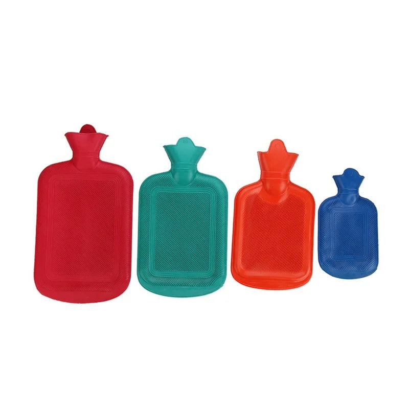 500/1000/1750/2000ML Thick Hot Water Bottles Winter Warm for Girls Women Pain Relief Bed Hand Feet Hot Water Bag Color Random Beauty World Shop