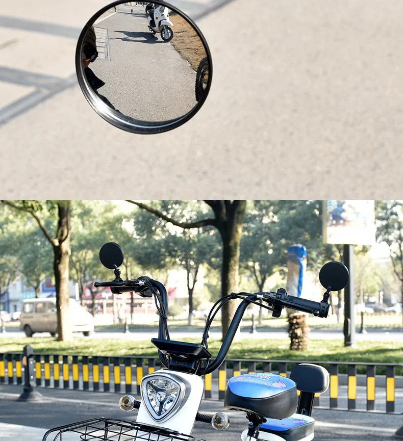 2PCS Bicycle Rearview Mirror 360 Degree Adjustable Rotatable Universal Cycling Handlebar Rear View Mirrors for MTB Road Bike Beauty World Shop