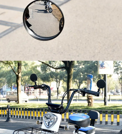 2PCS Bicycle Rearview Mirror 360 Degree Adjustable Rotatable Universal Cycling Handlebar Rear View Mirrors for MTB Road Bike Beauty World Shop
