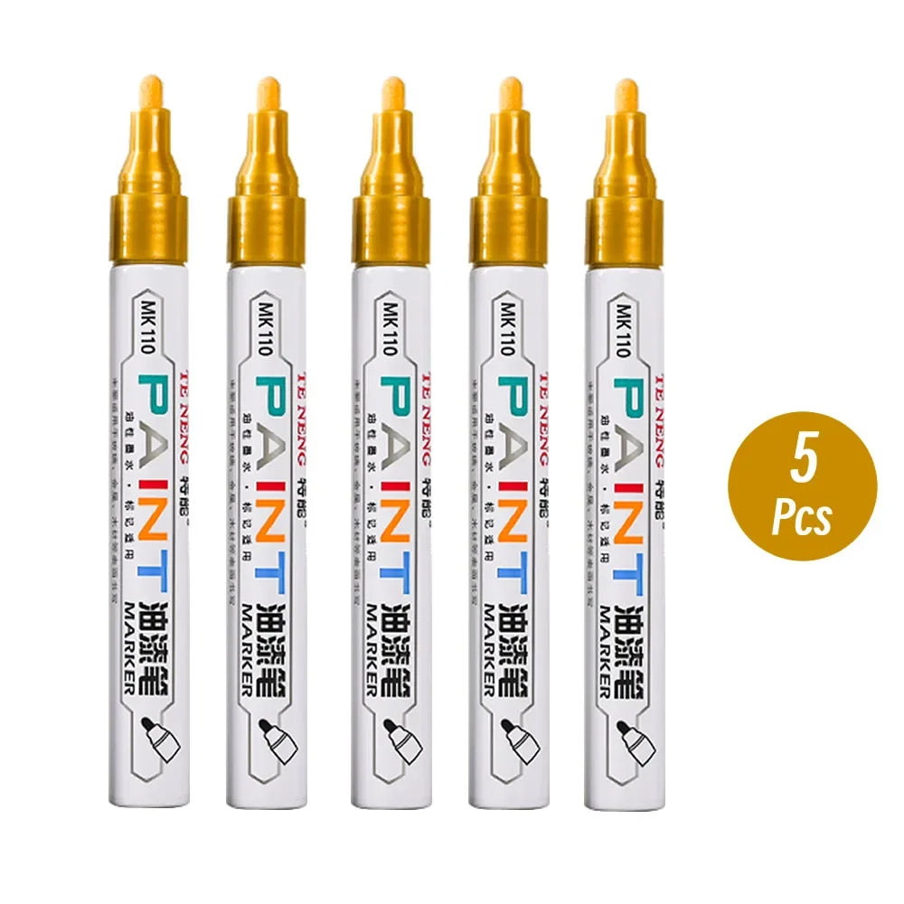 8 Colors Car Scratch Repair Paint Pen Quick Dry Touch Up Paint Repair Pen Waterproof Wheel Tyre Marker Auto Paint Marker Pens Beauty World Shop