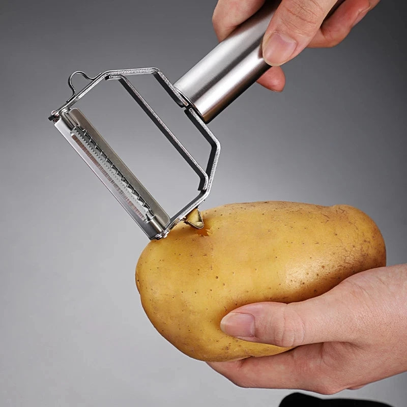 Kitchen Vegetable Peeler Stainless Steel Melon Planer Double-Head Peeler Household Multiple-Function Fruit And Vegetable Peeler Beauty World Shop