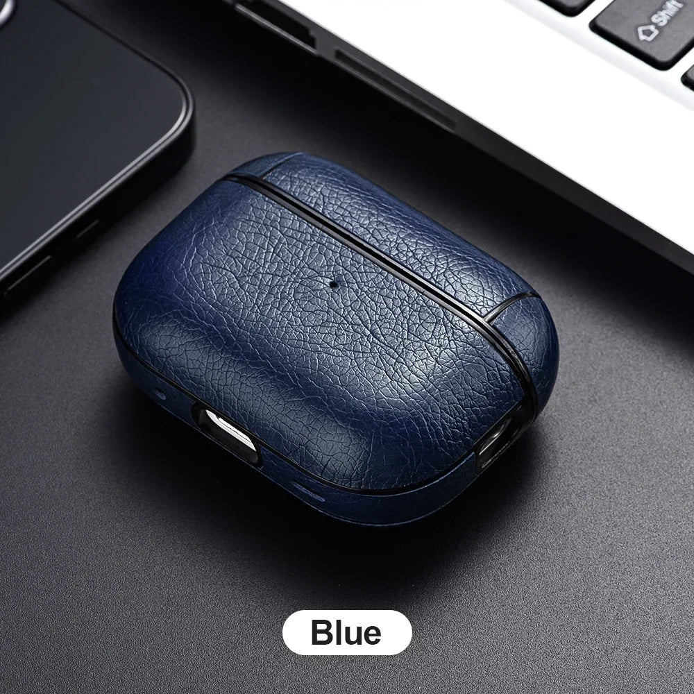 For Airpods Pro 3 4 Case Leather Business Earphone Cases Headset Shell Headphone Cover For AirPod 3 2 1 Pro 2nd Generation USB C