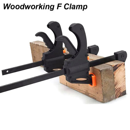 Woodworking Clamp F Hard Quick Release Ratchet Speed Squeeze Clip Kit Long Carpenter Set Nylon Gadget Work Bar Hand Tool 4inch Beauty World Shop