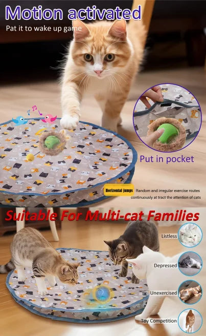 Cat toy ball fast rolling bag cat toy simulation hunting interactive hunting cover suitable for indoor play