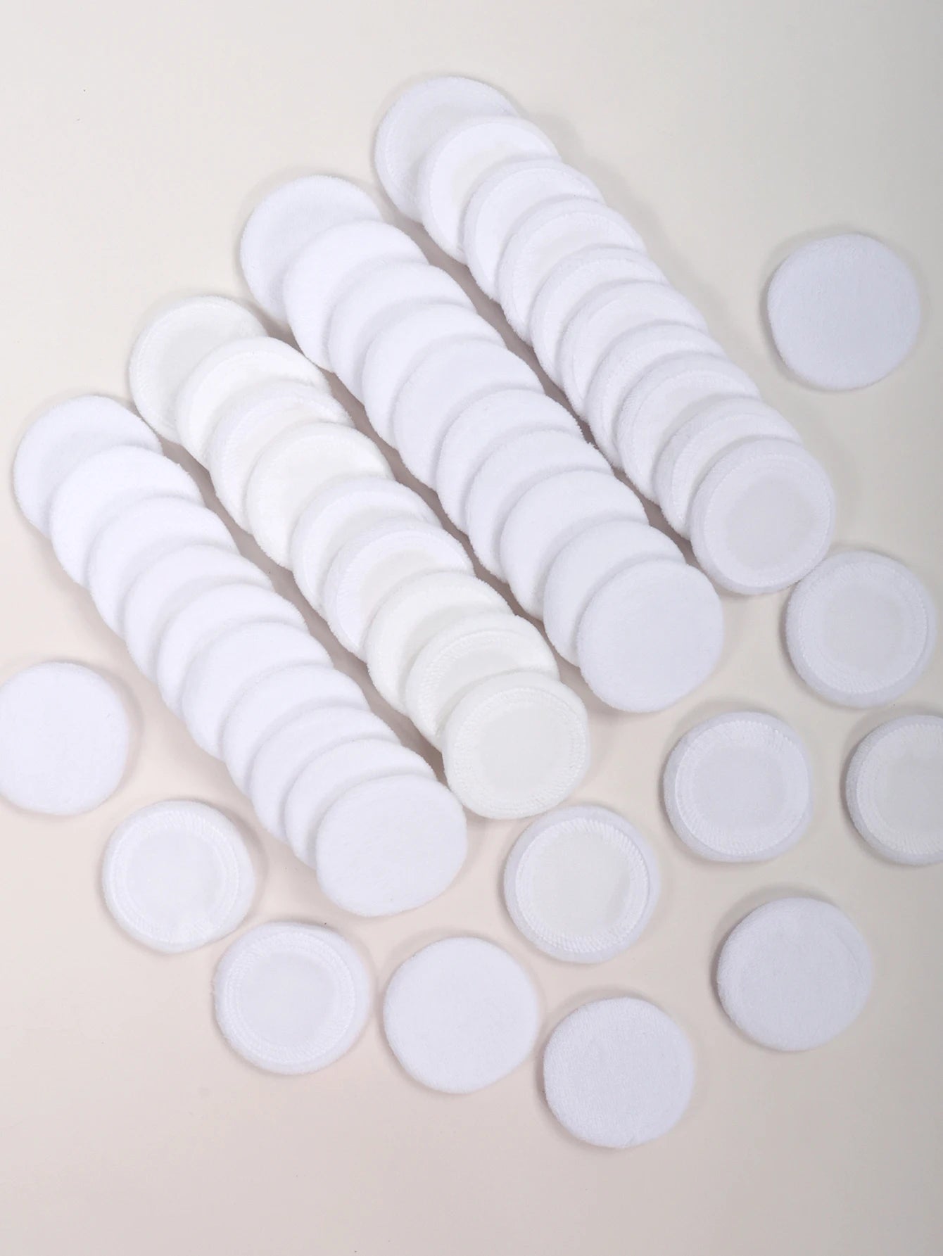 2-5-10-20Pcs Portable and Practical High-Grade White Round Powder Puff for Base and Fixing Makeup Beauty World Shop