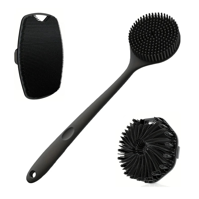 4-piece bath brush set Soft silicone bath brush with non-slip handle, easy to clean and rinse, perfect for use in the bath Beauty World Shop