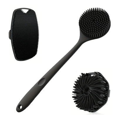 4-piece bath brush set Soft silicone bath brush with non-slip handle, easy to clean and rinse, perfect for use in the bath Beauty World Shop