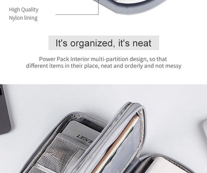 Data Cable Storage Bag Waterproof Portable Carry Case  Storage Bag Travel Organizer Bag for Cable Cord USB Charger Beauty World Shop