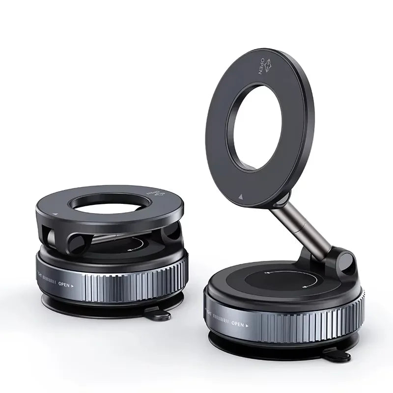 Super Strong Magnetic Phone Holder Foldable Design 360° Adjustable Vacuum Car Mount For Car Desk Bathroom Phone Holder Beauty World Shop
