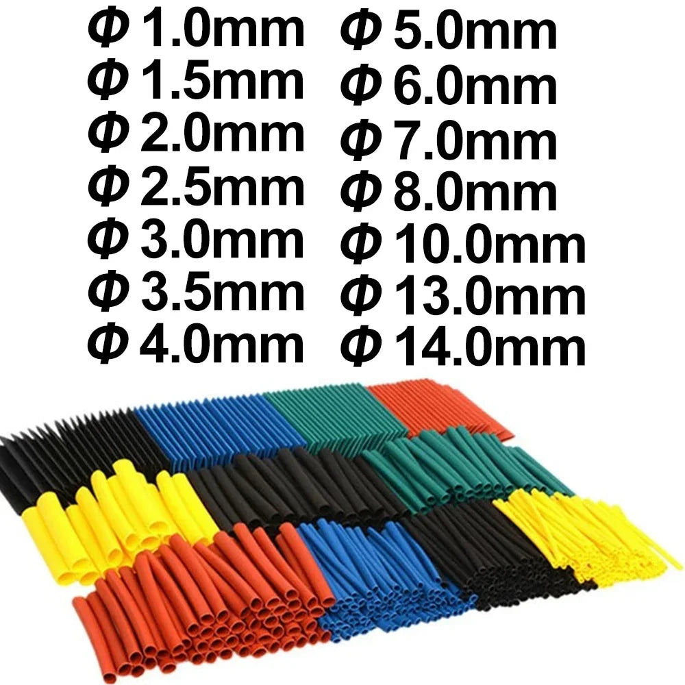 Heat Shrink Tube Kit Thermoresistant Tubing Heat Shrink Wire Wrapping Electrical Connection Cable Insulation Sleeved Protecter Beauty World Shop