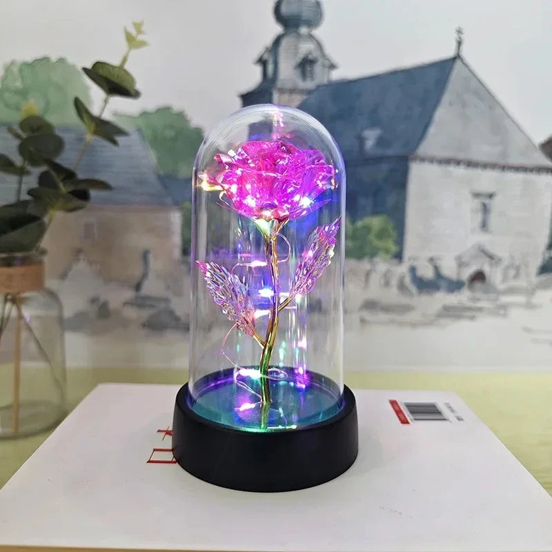 Rose Light Beautiful Realistic Looking Night Light Rose Eternal Flower Party Supplies LED Simulation Rose Flower Valentine's Day Beauty World Shop