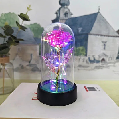 Rose Light Beautiful Realistic Looking Night Light Rose Eternal Flower Party Supplies LED Simulation Rose Flower Valentine's Day Beauty World Shop
