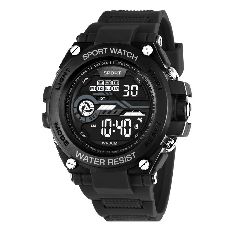 YIKAZE Men's Sports Watch Waterproof Man Sport Watches Multifuction LED Digital Military Watch Alarm Clock Electronic Wristwatch Beauty World Shop
