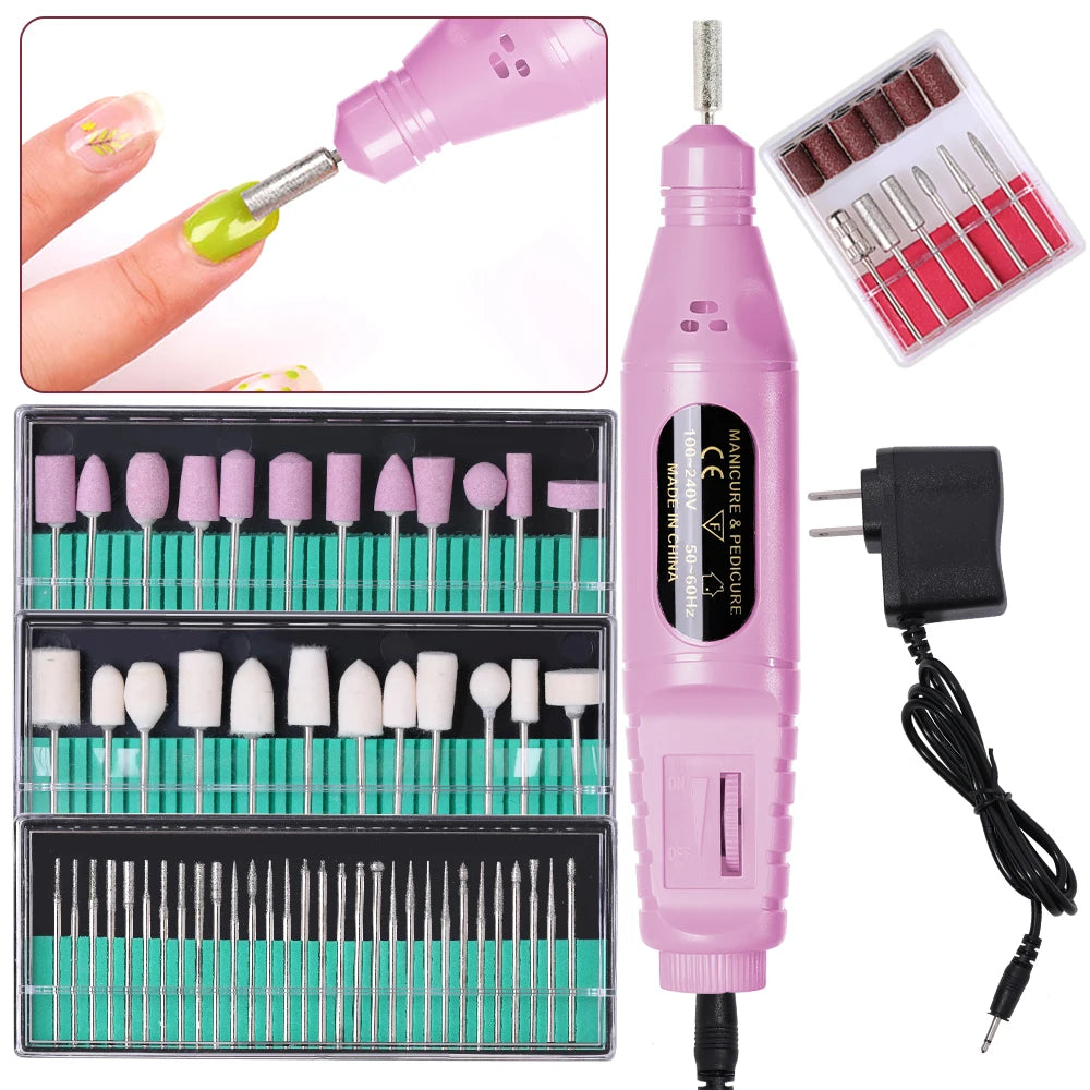 LINMANDA 6 In 1 Electric Nail Drills Kit Remove Polisher Manicure Portable Nail File Nail Drill Equipment  Pen Tools Machine Beauty World Shop