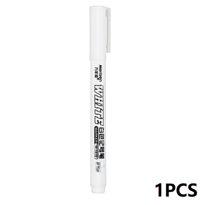 New 1/2/3PCS Waterproof Metal Marker Permanent White Paint Pen Washing Art Painting Graffiti Pens Fabric Wood Leather Marker1MM Beauty World Shop