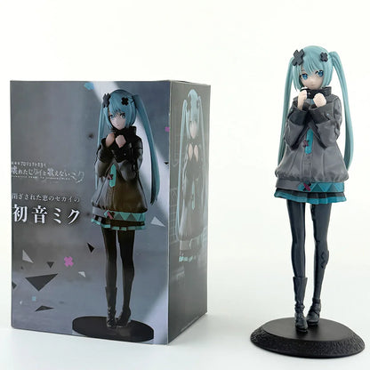 New 2026 Desktop Cute 8.07inch Hatsune Miku Kwaii Style Anime Figure Toys PVC Model Collector Doll Birthday Gift Beauty World Shop
