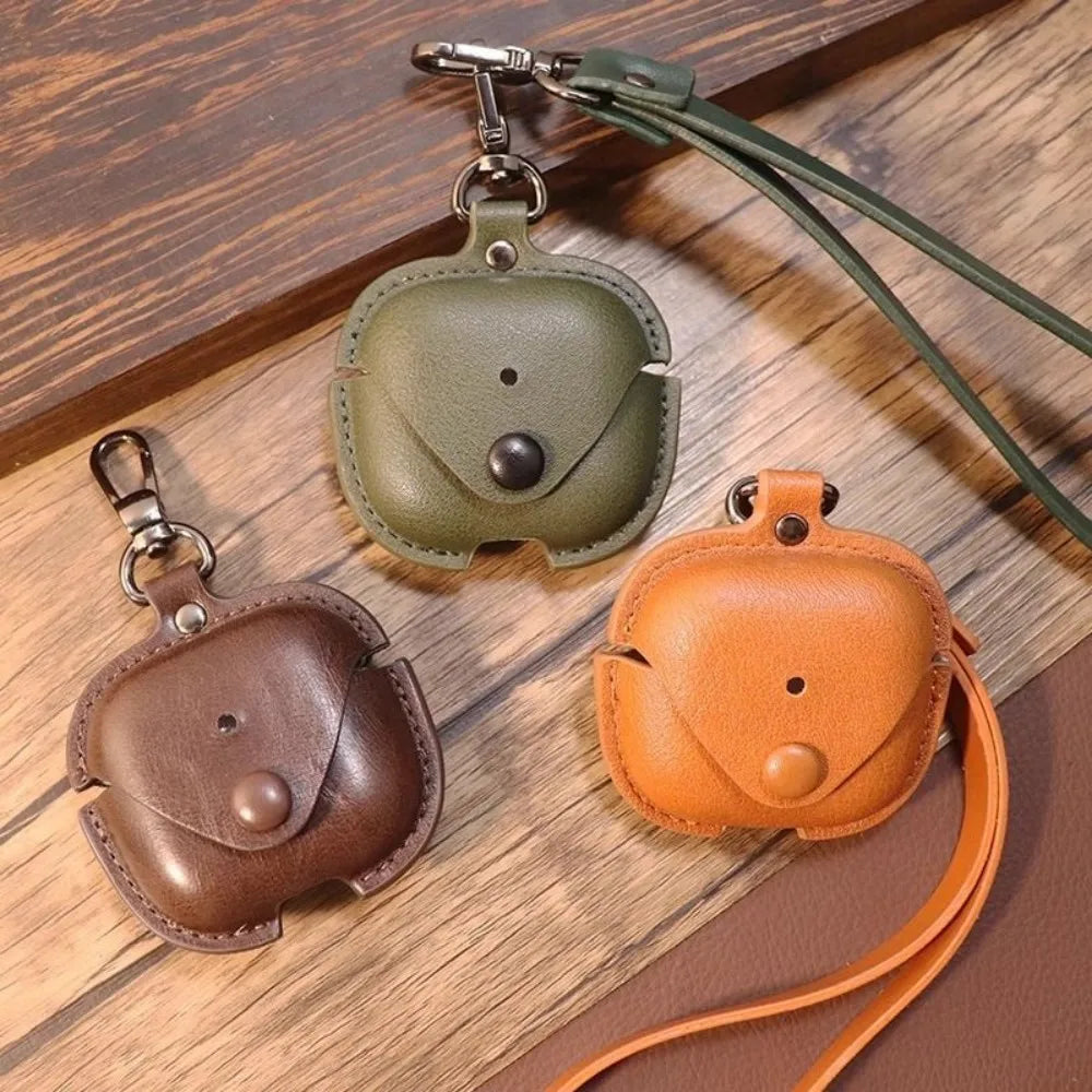 Retro Leather Case For AirPods 4 Pro 3 Business Earphone Cases For Apple AirPods 4 4th Generation Cover Headset Shell With Hook