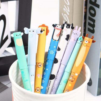8/16pcs Animal-Shaped Erasable Pens for Journaling, Writing, Office Supplies, Gift Ideas, Office Stationery, Cute Writing Tools Beauty World Shop