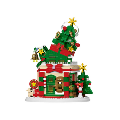Christmas Building Block Santa Claus Snowman Elk Tree Micro Brick Puzzle Assembly Model Home Decoration Xmas Party Gift Kid Toy Beauty World Shop