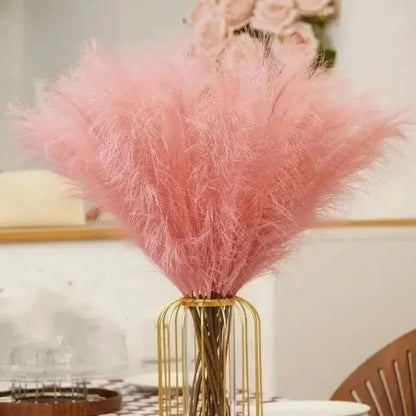 10PCS Artificial Pompous Grass Pompass Branches Fake Fluffy Stems Plants Vase Filler for Home Boho Decor Flower Arrangement Beauty World Shop