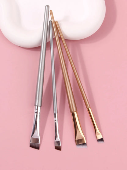 4PCS Liquid Eyeliner Brush Ultra Thin Fine Oblique Angle Flat Head Eyebrow Brush Beauty World Shop