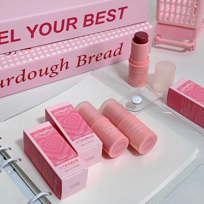 SHAQINUO Energizing Blush Stick - Natural Matte Finish, Creamy Texture, Easy to Blend for a Youthful Glow Beauty World Shop