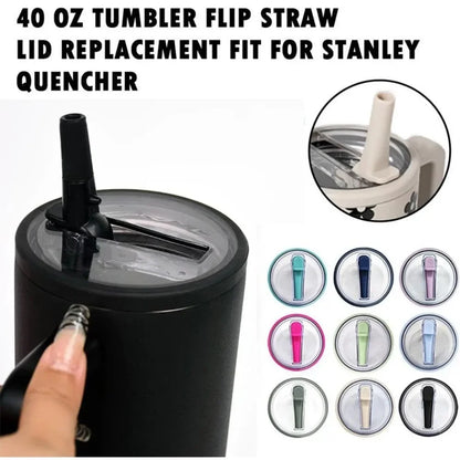 For Stanley Spill-proof Cup Cover 40oz Replaceable Environmental Protection Cup Cover Creative Spiral Straw Cover Cup Accessorie Beauty World Shop
