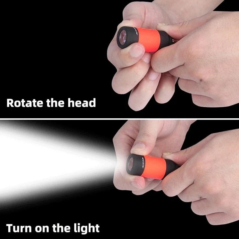 Led micro pocket flashlight portable USB rechargeable keychain flashlight waterproof home Outdoor Hiking Camping flashlight Beauty World Shop