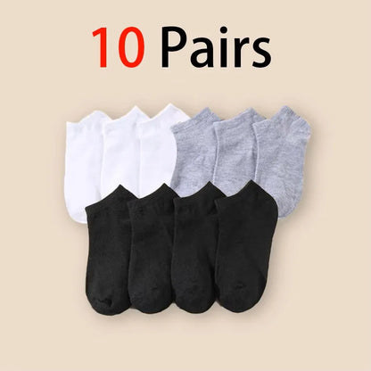 10/20/30/40/50 Pairs Of Breathable Deodorant Men's Low Cut Ankle Socks - Sweat Wicking And Comfortable Summer Wear Beauty World Shop