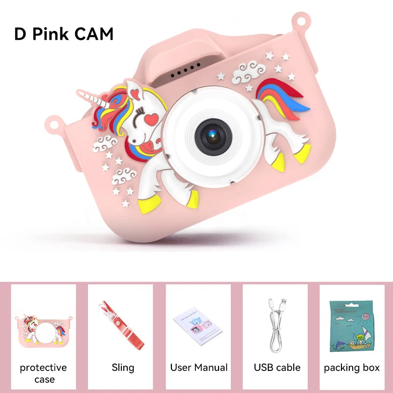 Christmas Children Camera HD 1080P Toddler Digital Video Camera 2.0inch Kids Camera with Silicone Cases Toys for Christmas Gifts Beauty Fashion
