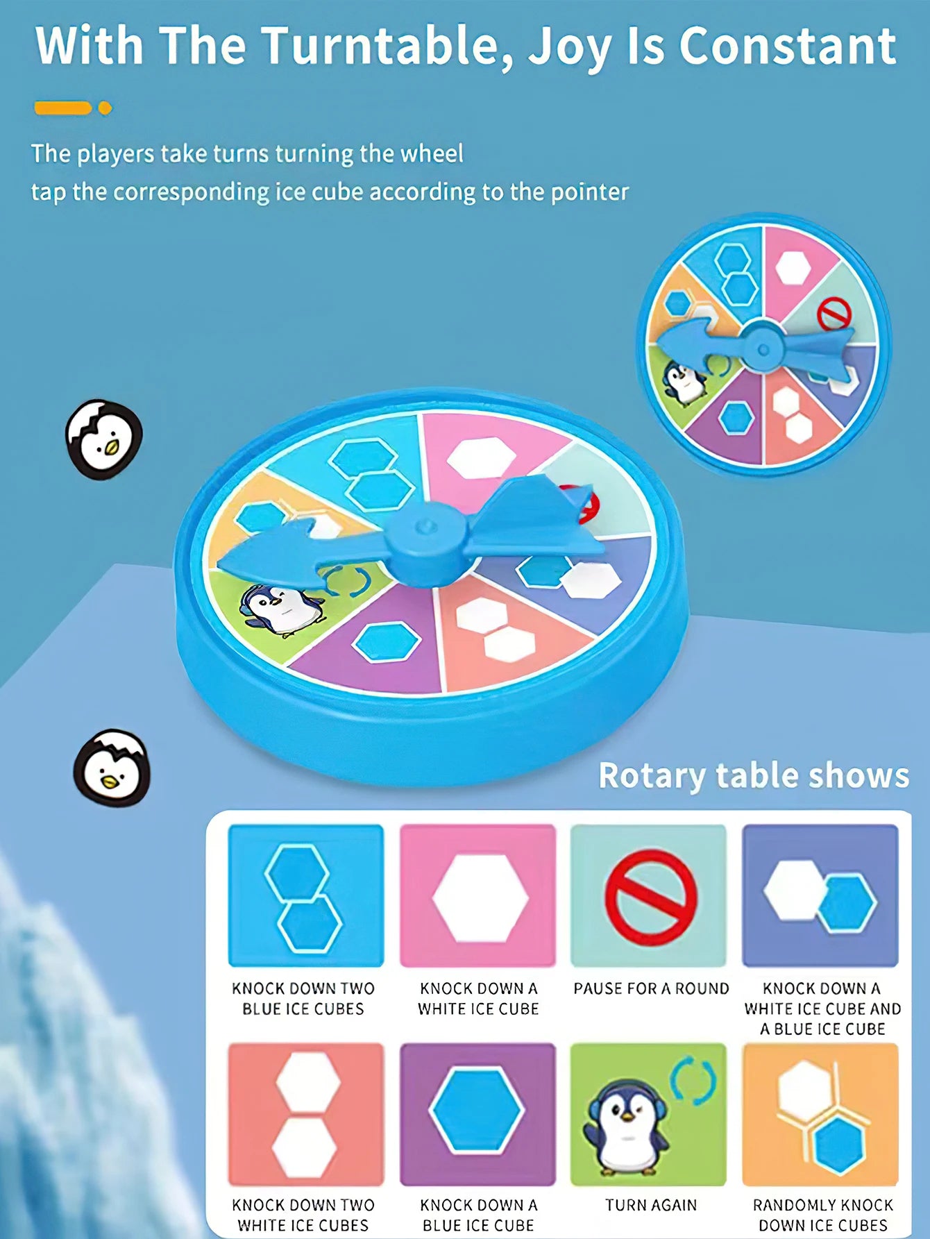Mini Ice Breaking Penguin Saves Little Penguin Ice Knocking Game Children's Desktop Interactive Competition Parent Child Toys Beauty World Shop