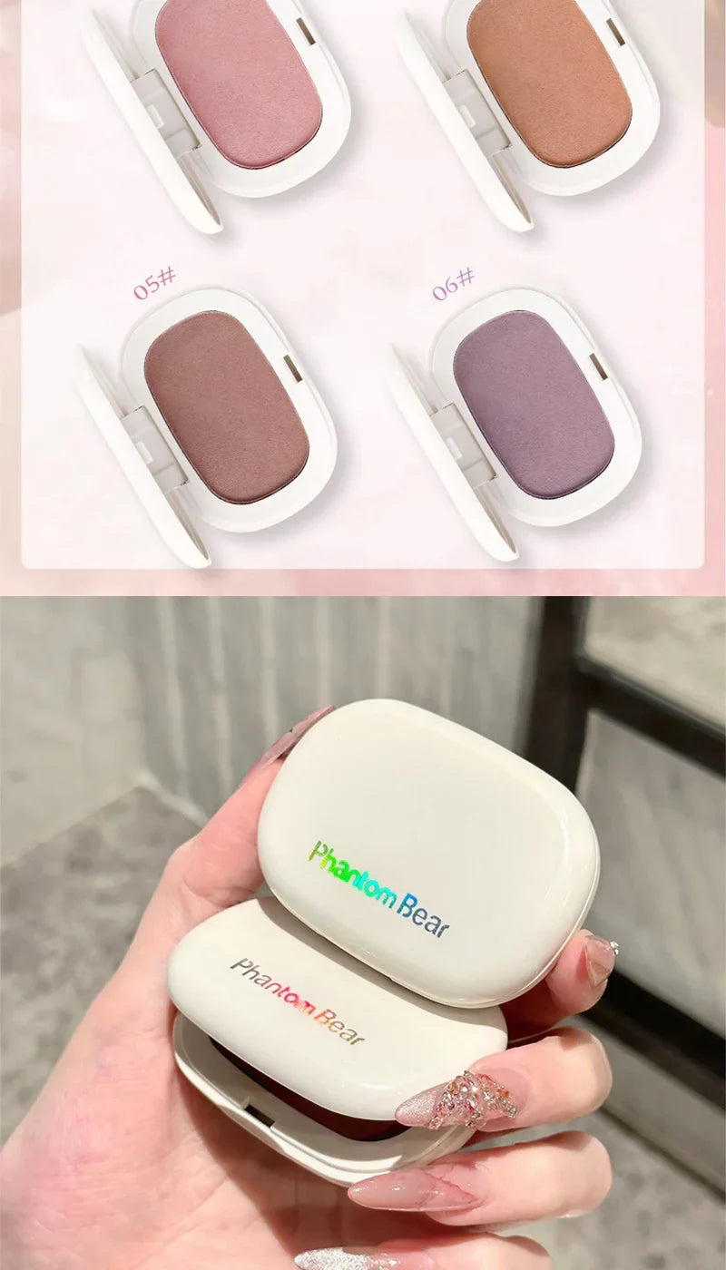 Phantom Bear Single-Color Blush Cream — Mochi Texture, Powder-Free Formula, Low-Saturation, Long-Lasting Natural Matte Finish Beauty Trend Shop