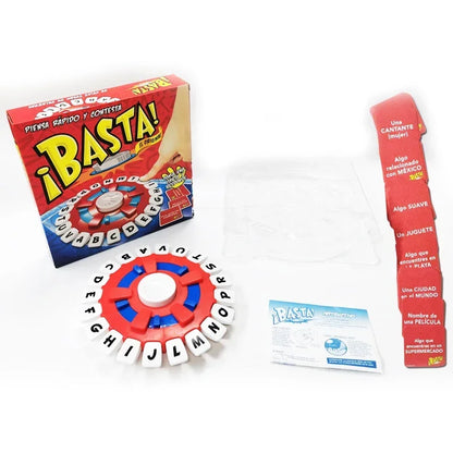 NEW Basta Spanish Word Game Quick Thinking Letter Pressing Board Game for Family Fun Beauty World Shop