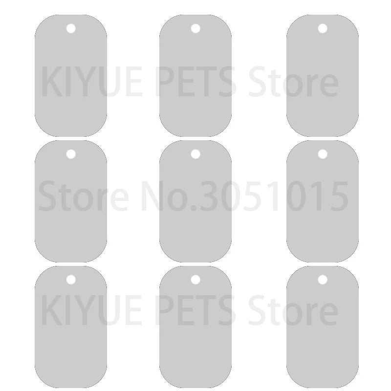 100Pcs Dog Tag Military Pet Id Tags Aluminum Name Pendant Blank Dog Tags Personalized Customized Dog Tag
