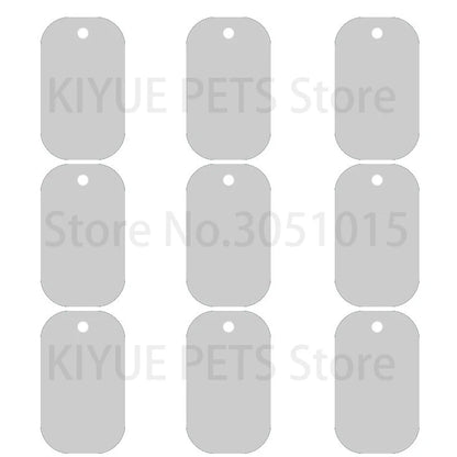 100Pcs Dog Tag Military Pet Id Tags Aluminum Name Pendant Blank Dog Tags Personalized Customized Dog Tag