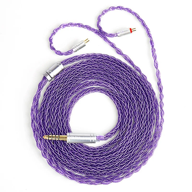 KBEAR ST12plus Earphone Cable 2m 8 Core 4N OFC Silver-plated Upgraded Cable 3.5/4.4mm MMCX/0.78mm 2Pin for CCZ KB03 KS1 Beauty World Shop