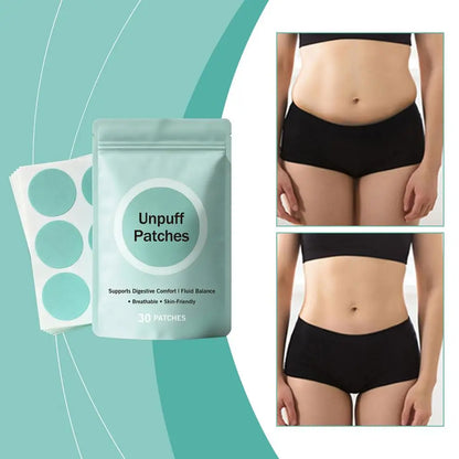 30 PATCHES Unpuff Patches Supports Digestive Comfort IFluid Balance Regulating Insulin Secretion Suppressing Appetit Breathable Beauty World Shop