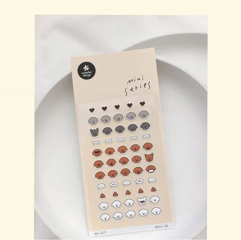 Korean Brand Suatelier Collection Daily Food Vlog Stickers DIY Scrapbooking Journey Diary Stationery Stickers Supplies Beauty World Shop