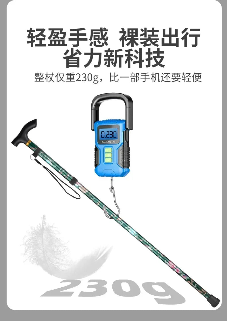 Outdoor Walking Sticks Hiking Camping Mountaineering Poles Telescopic Baton Trekking Poles Folding Cane Crutches Pole Unisex Beauty World Shop